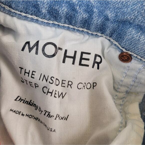 Mother The Insider Crop Step Chew Drinking By The Pool Wash Jeans Size 23 - Picture 10 of 10